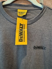 DeWalt Size Medium Men’s Guaranteed Tough Long Sleeve Shirt Gray Black Crew