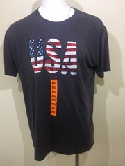 NWT Men’s Galt Signature American Shirt Charcoal Gray USA Red White Blue XXL 2XL