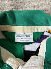 Vintage Heavyweight Rugby Shirt Harlequin Style Multicolour Made In England