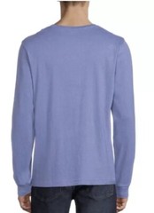 George Men’s Blue Long Sleeve Cotton Stretch Crew Neck T-Shirt Size M (38-40)