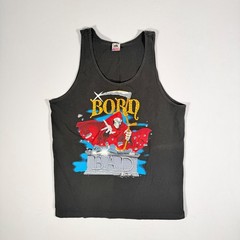 Vintage 80s 90s Born Bad Grim Reaper Rare Shirt Large Black Sleeveless