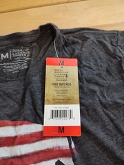 Men’s GALT Short Sleeve Patriotic Graphic Tee T-Shirt Gray Size Medium