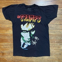 Vintage 80s THE CRAMPS Shirt Fifth Column Goth Surf Punk Rock Small/Medium