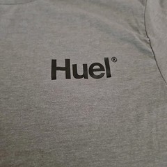 HUEL Mens Gray T Shirt Size XL Logo Front And Back Cotton Blend