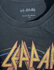Def Leppard Hysteria Love Bites Black Cotton Crew Neck Graphic Tee M