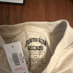 Death Row Records Beige Graphic Print Men’s Regular Short Sleeve T-Shirt Large