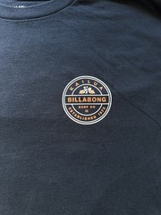 Billabong Premium Tee Navy Sz L Graphic Logo Kailua Surf Skate Beach