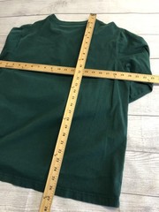 Lands’ End Henley Shirt Mens Medium Green Super-T Long Sleeve Tagless Tee