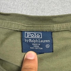 90s Polo Ralph Lauren RL67 Graphic T-Shirt Olive Green XL