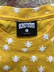 Billionaire Boys Club BBC Icecream All Over Print Yellow T-Shirt Large