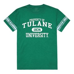 University of Tulane Green Wave NCAA Cotton Property Football T-Shirt