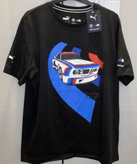 PUMA BMW MOTORSPORTS MMS VINTAGE CAR TEE 1975 BMW L BLACK 533379-01