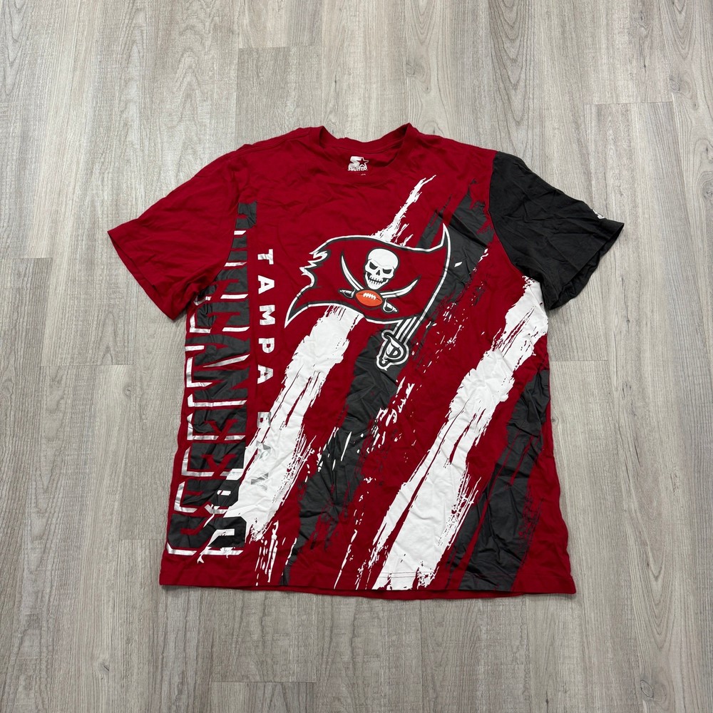 Starter Tampa Bay Buccaneers Shirt Mens 2XL Red All Over Print Extreme Defender