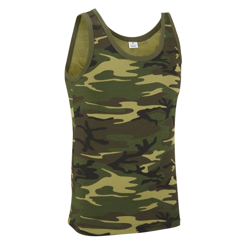 Army Vest Military Combat Singlet Sleeveless Fancy Tank Top US Woodland DPM Camo