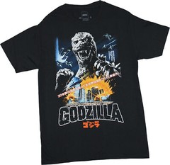 Godzilla New Adult T-Shirt – 1985 Movie Poster Art