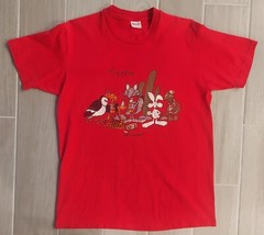 Vintage Stedman Single Stitch Shirt Houston Party Animals 80’s USA Large Red