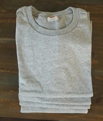 Hanes mens Essentials Short Sleeve T-shirt Value Pack (4-pack) Light Steel Med