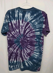 New Tie Dye Men’s T-Shirt Medium Purple Blue Multicolor Summer Swirl Spiral