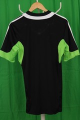 adidas short sleeve shirt football Med 38-40 in chest black green white mens