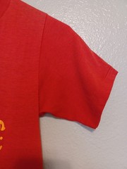 Vintage Panasquutos Pop Warner Red T-Shirt Size Small runs smaller Used As-Is