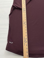 BYLT Drop Cut Lux Shirt Mens L Red Short Sleeve Curved Hem Tagless Stretch Gym