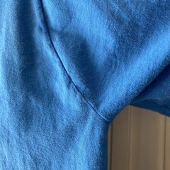 High Cotton MENS SS Cotton Blue T Shirt Front Pocket SZ Medium FLAW