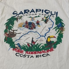 VTG Pura Vida Tucan Tico Costa Rica White T Shirt Sarapiqui Crew Neck Men Sz L