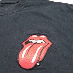 The Rolling Stones Shirt Size XL Embroidered Rolling Stones Logo Patch Band Tee