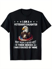 I Am A Veteran’s Daughter Graphic Tee – Patriotic Hero Daughter Heritage T-Shirt