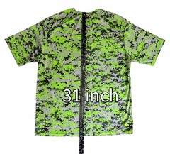 Badger Sport T Shirt Mens 2XL Green Digital Camo Short Sleeve Crew Neck