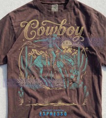 Cowboy Rodeo Wild West Bucking Horse Western Rider Comfort Tee
