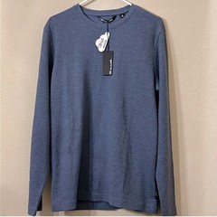 Travis Mathew CLOUD WAFFLE CREW Blue Long Sleeve Small NWT