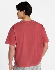 No Boundaries MEN’S SIZE 2XL Oversized Boxy Tee in Red Dahlia Cotton Shirt, NWOT
