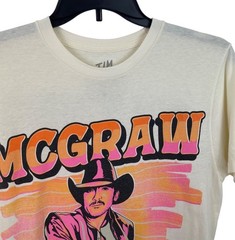 Tim McGraw Standing Room Only Tour 2024 Graphic T-Shirt Cream Size Medium