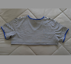 Tom of Finland TOF Paris Sailor Crop Top, blue, size L, NWT
