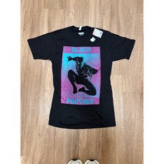 Marvel Black Panther Wakanda Forever Graphic T-Shirt Black Men Medium Zuni New