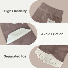 Womens Girls Toe Socks Five Fingers Cute Colorful Ankle Athletic Running