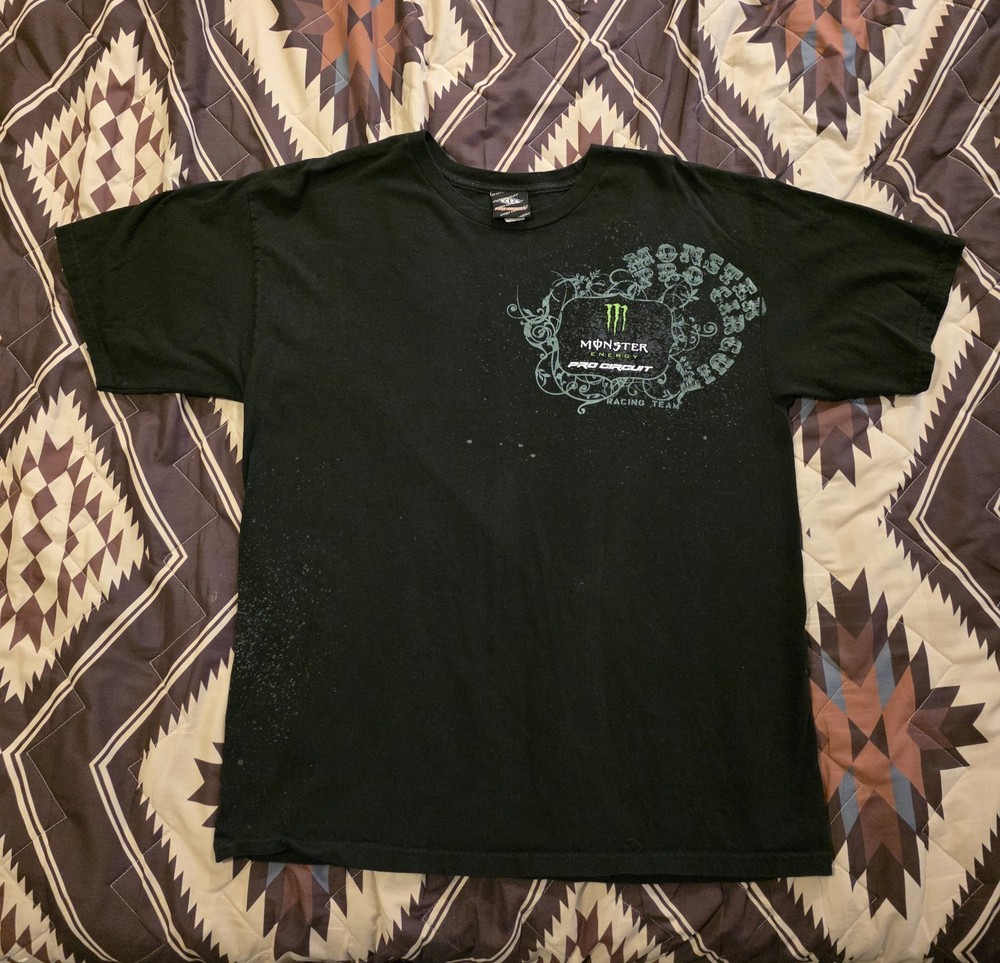 Vtg Y2K Pro Circuit Monster Energy Racing Motocross Supercross T Shirt Large