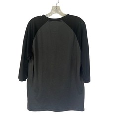 Nike Baseball Tshirt Mens Large Black Gray 3/4 Sleeves Activewear Casual