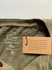 J Crew Mens Henley Long Sleeve(NWT) Olive Garment Dyed UP TO 59% OFF MSRP