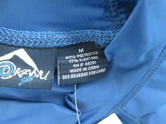 Kanu Surf Rash Guard Mens Medium Blue Mock Neck Short Sleeve Tee Adult M NEW