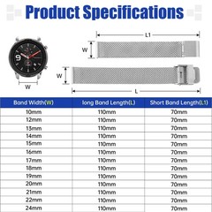 Stainless Steel Mesh Watch Band for Men Women,Quick Release Mesh Watch Straps…