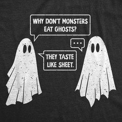 Mens Funny T Shirts Ghost Joke Sarcastic Halloween Bedsheet Ghosts Graphic