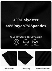 Wide Leg Pants Woman Ladies Casual Loose Cozy Palazzo Pants Comfy High Waiste…