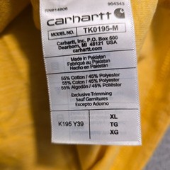 Carhartt Shirt Mens XL Yellow Work Wear Outdoors Loose Fit Casual Logo Work NWT