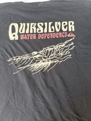 Quicksilver Collection 90’ Fit T-shirt Men M Black Graphic 100% Cotton.