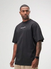 ARC Men’s Oversized Drop Shoulder Tee, Heavyweight Casual Gym Streetwear