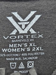 Vortex Shirt Mens XL Black Long Sleeve Crew Neck Logo Jersey Lightweight