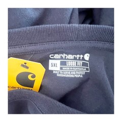 Carhartt Tee Shirt Men’s 5XL Blue Loose Fit Heavyweight Short Sleeve Workwear