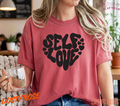 Unisex Self Love Retro Heart T shirt Men T shirt Women valanity Romantic